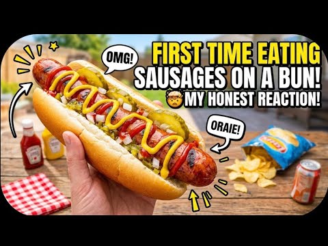 FIRST TIME EATING SAUSAGES ON A BUN, MUKBANG!￼