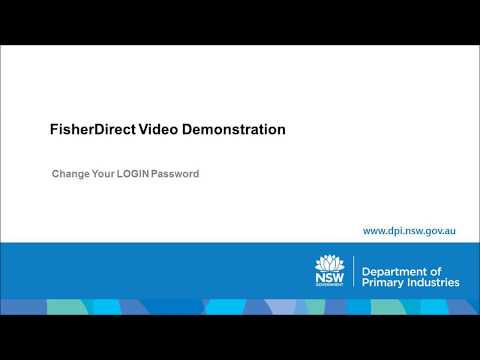 FishOnline - Video Demonstration – Change FisherDirect LOGIN password
