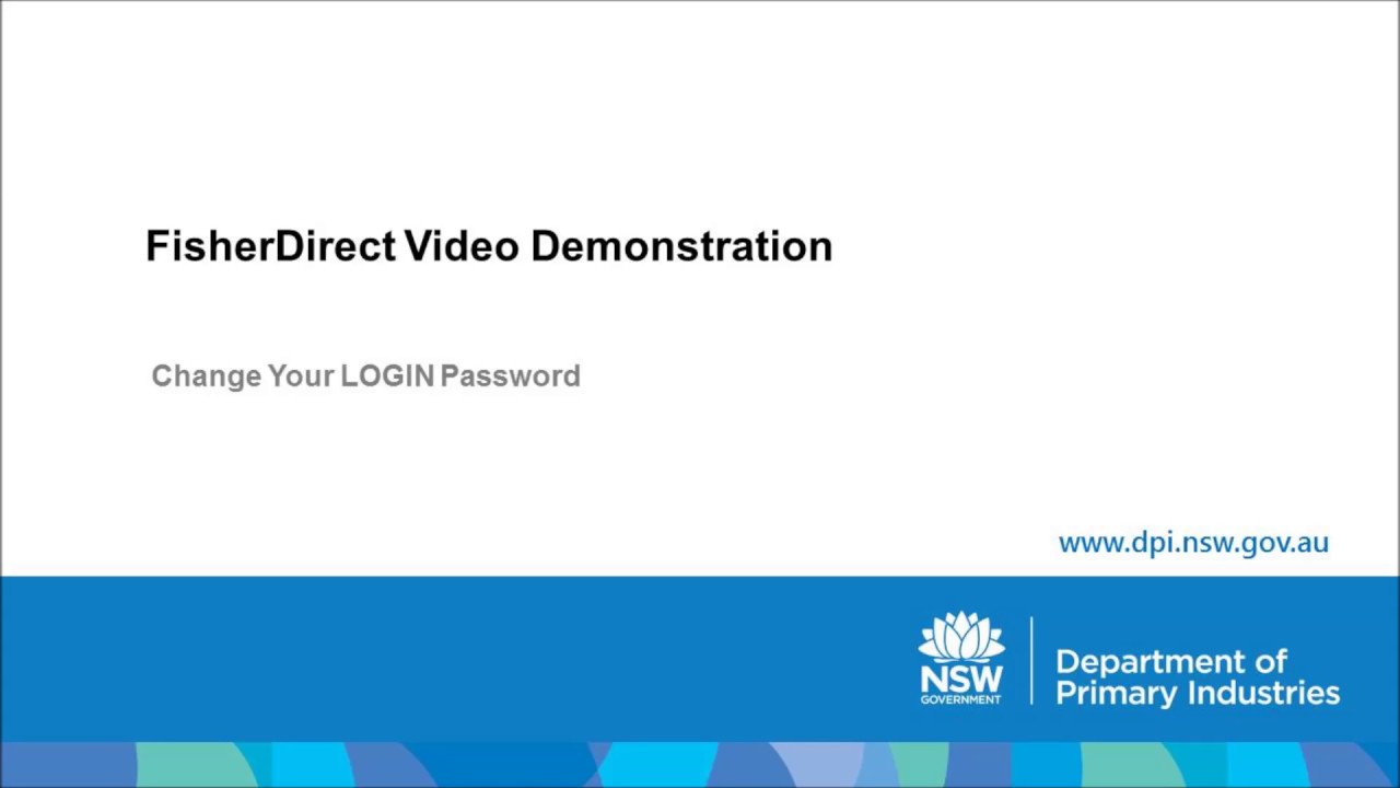 FishOnline - Video Demonstration – Change FisherDirect LOGIN password