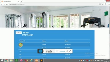 Minor Project On Gym Management System II PHP II MySQL II BOOTSTRAP