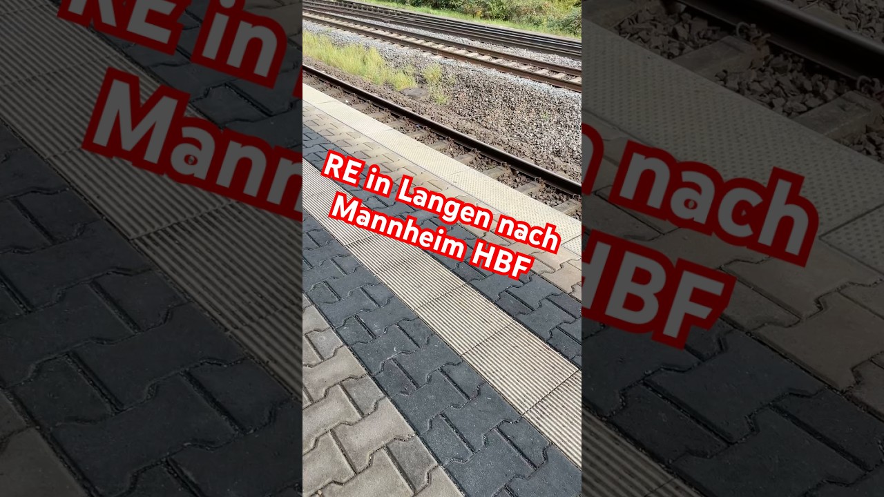 RE fährt in Langen Richtung Mannheim Hbf 