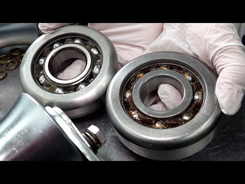 Process of making ball bearings. Korean old bearing manufacturing