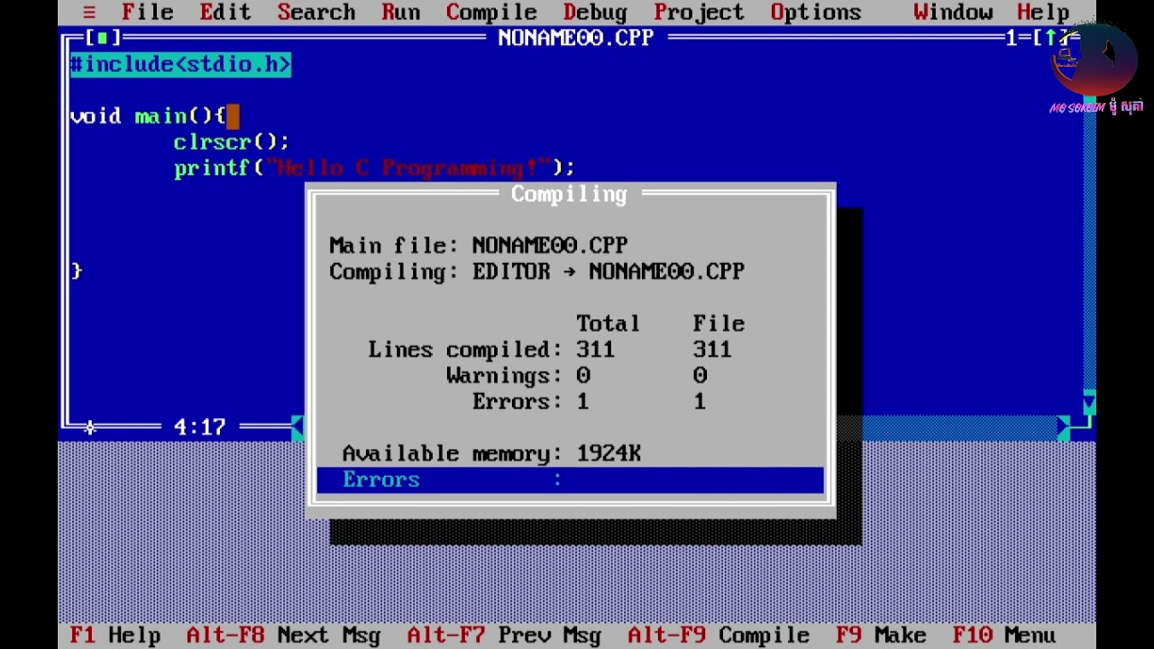 Functions Clear Screen, TextColor, Getch()  in C Programing