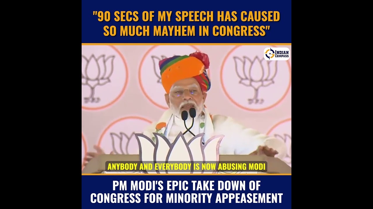PM Modi rattled the entire Congress and its ecosystem in just 90 seconds.