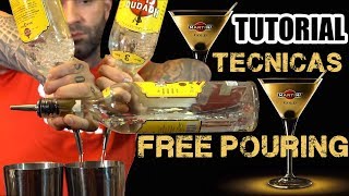 🍸 FREE POURING / TECNICA DE VERTIDO BARTENDING #tutorialcocktail 🍸