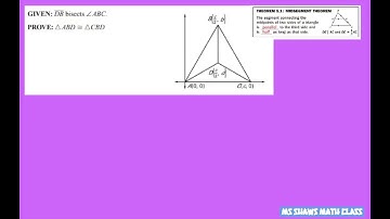 Given DB intersects angle ABC. Prove triangles are congruent. Perpendicular Bisector Theorem