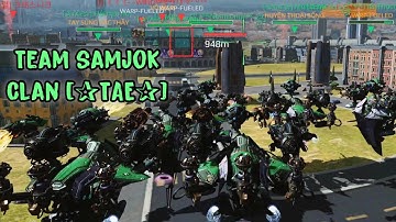 War Robots - Team 6 Samjok đuổi đánh pháp sư lỏ chạy mất dép !!!