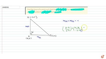 Find the locus of a point such that the line segments having end points (2,0) and (-2,0) subtend...