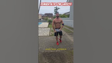 Remada alta com elastico