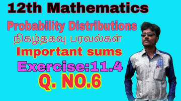 12th mathematics |tamilnadu new syllabus |chapter-11|exercise: 11.4|Q.NO.6