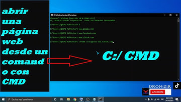 Como abrir una pagina web con un comando con CMD y en modo incognito // DRONiZiR 📲💻