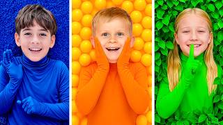 Thumbnail image for ¡EL RETO DE LAS ESCONDIDAS DE UN SOLO COLOR! 🟢🟠🟡🔵