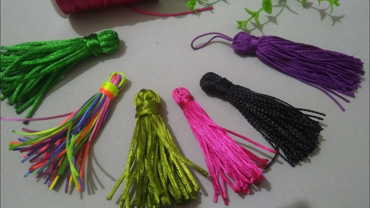 como fazer Pingente ou franja com  fio de seda