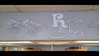 Right Carpet and Interiors logo Drywall Art created by Casey McCoy ARTS
