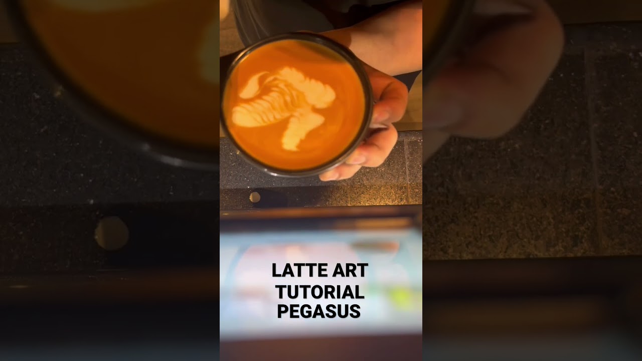 LATTE | ART | TUTORIAL 02 RESTING PEGASUS #shorts #youtubeshorts #barista #coffee #latteart