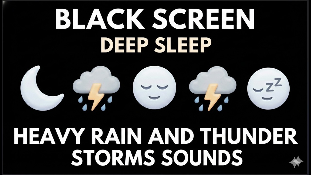 🔴10 HOURS THUNDER & RAIN SOUNDS FOR SLEEPING | BLACK SCREEN | NO ADS