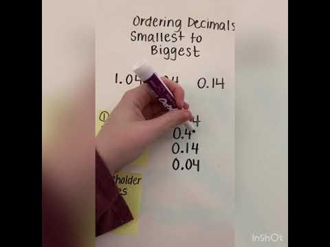 Ordering Decimals from Smallest to Biggest - YouTube