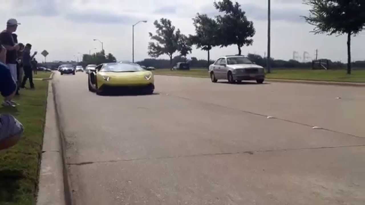 50th Anniversary Lamborghini Aventador Roadster lp720-4 drive by.