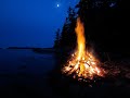 Ночной костёр. Ночной релакс. Night bonfire. Night relaxation.