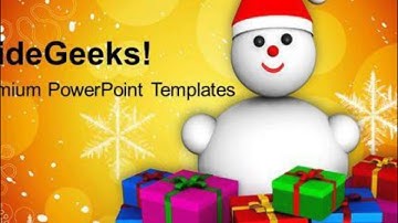 snowman with christmas presents powerpoint templates ppt backgrounds for slides 1212 presentation in