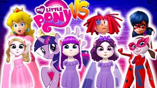 My Talking Angela 2 New Update Gameplay  Princess Peach vs The Little Pony vs Rathata vs Ladybug screenshot 3