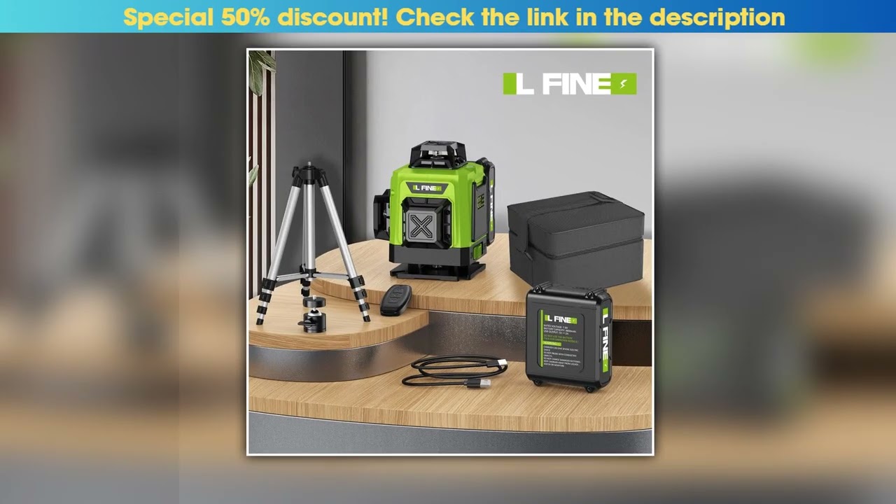 LFINE 24D Professional Laser Level 816 Lines Horizontal And Vertical With Remote Control