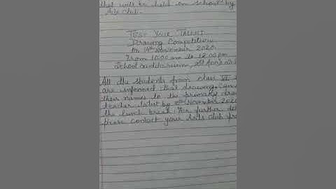 Class 6 English Grammar Writing Notice