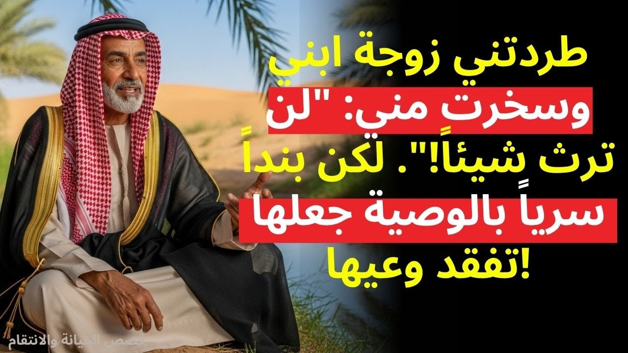 بعد وفاة ابني، طردتني زوجته ووعدت بتركي مفلساً، لكن المحامي... (قصة حقيقية مؤلمة)