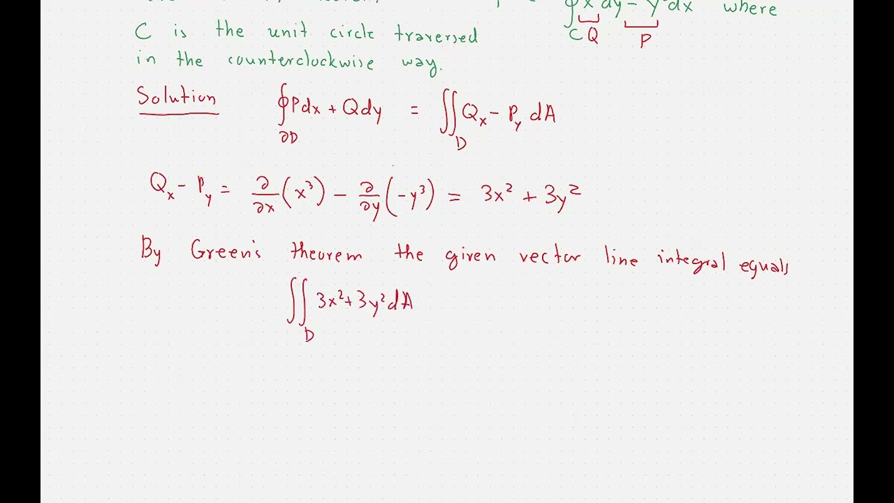 Исчисление III — Задача дня — 79 — Другое применение теоремы Грина