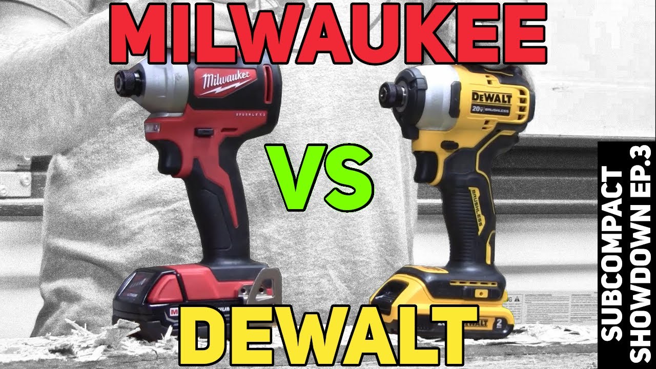 DeWalt Atomic vs Milwaukee Brushless! [SUBCOMPACT SHOWDOWN Episode 03]