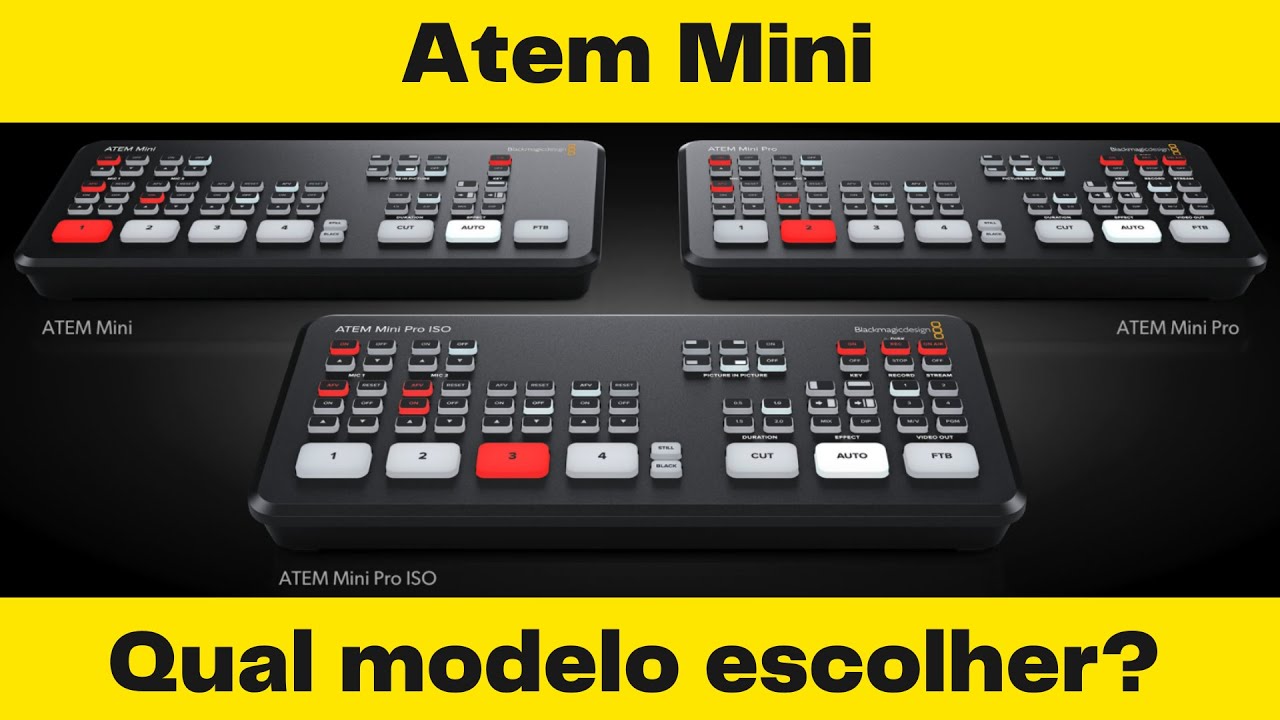 Atem Mini, Atem Mini Pro ou Atem Mini Pro ISO - Qual escolher