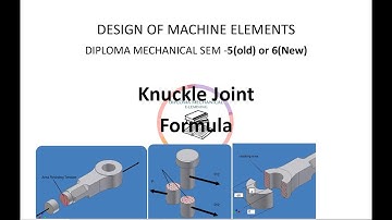 Knuckle Joint Formula I Design Procedure of Knuckle Joint Guajarati I  Design of machine elements