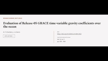 Evaluation of Release-05 GRACE time-variable gravity coefficients over the ocean | RTCL.TV