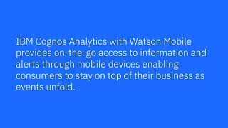Mobile - Understanding the Cognos Analytics for Mobile environment (11.2.2)
