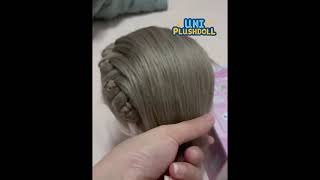 Uni Plush Doll 20cm Cotton Doll Hair Care Tutorial  :Tie a cute heart - shaped chignon hairstyle.
