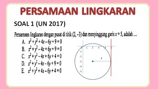 2 contoh soal persamaan lingkaran dan pembahasannya