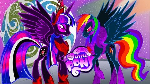 My Little Pony Transform into Nightmare Moon - Mane 6 Mane 7 Princess - MLP Coloring Videos For Kids