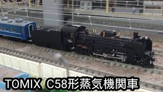 C58形蒸気機関車 + 14系客車 鉄道模型(N scale model) ジオラマ( My