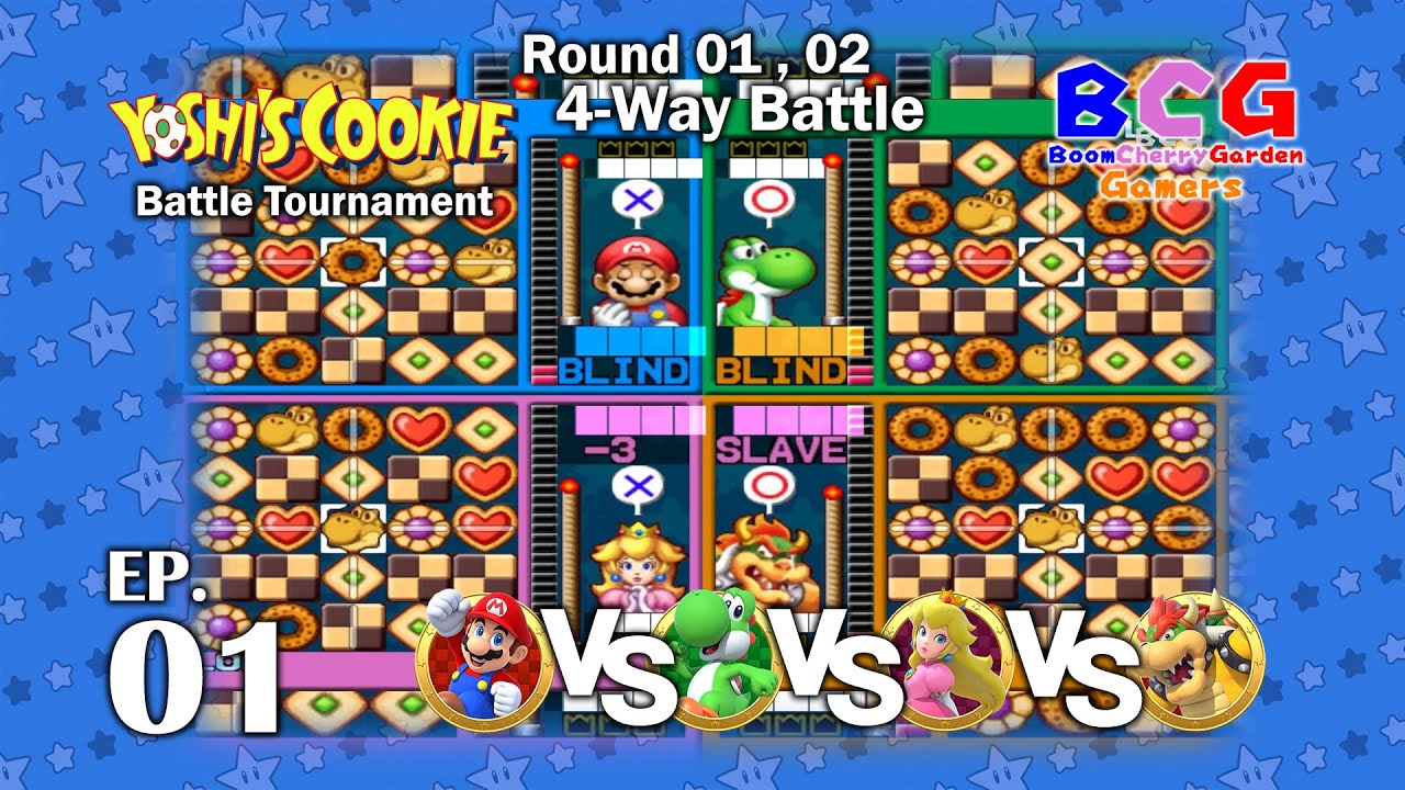 Yoshi's Cookie (GameCube) Battle Tournament EP 01 Round 1,2 4Player