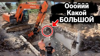 ДОБИВАЕМ РУБЛЕВКУ / СНОС ТАУНХАУСА / ДЕМОНТАЖ бетона экскаватором hitachi demolition@dismantling-LK