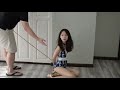 Pretty Chinese girl hands tied behind back | Chinese bondage