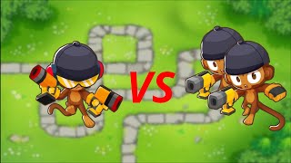 Double Gun vs 2 Pins - BTD6 Comparison