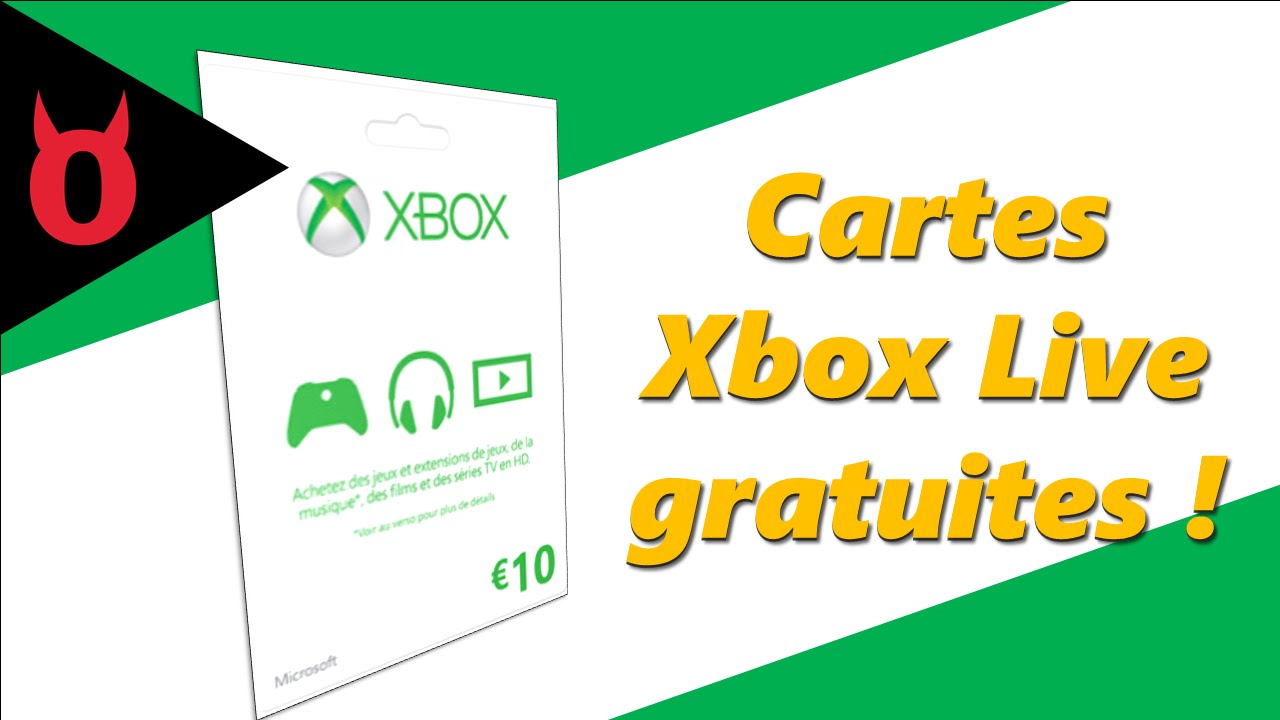 Comment avoir une carte XBox Live gratuite ! 