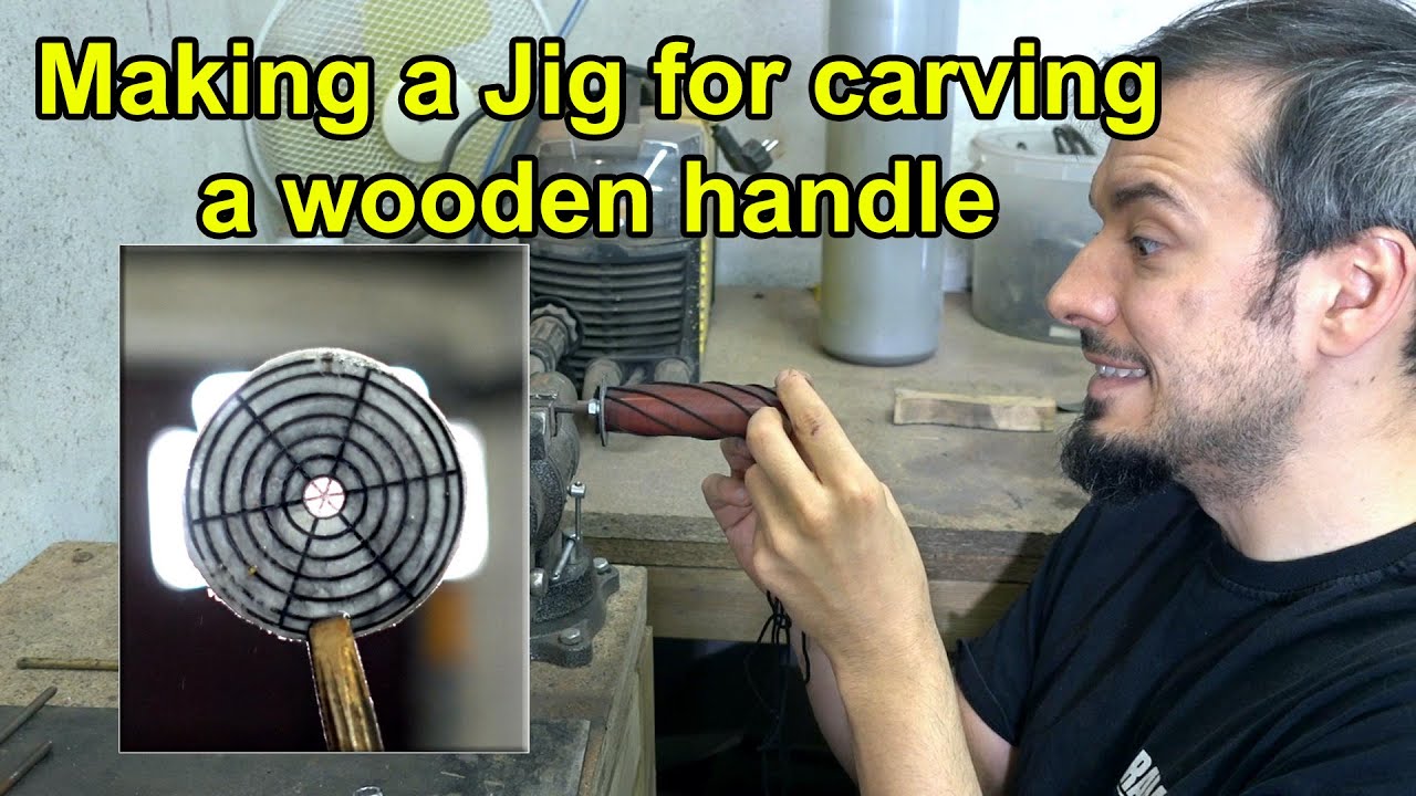 How to make a jig for carving a wooden handle YouTube