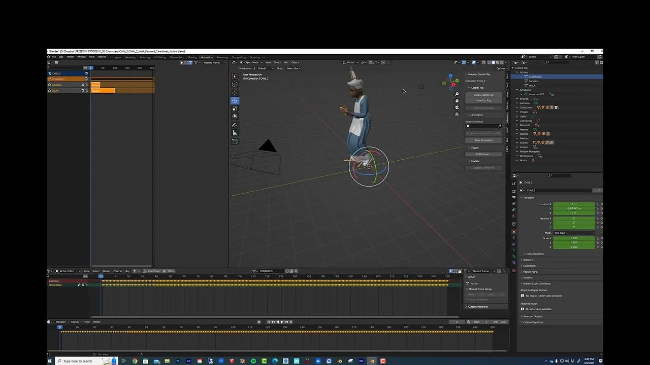 Blender combining Multiple NLA Strips into ONE NLA Strip YouTube