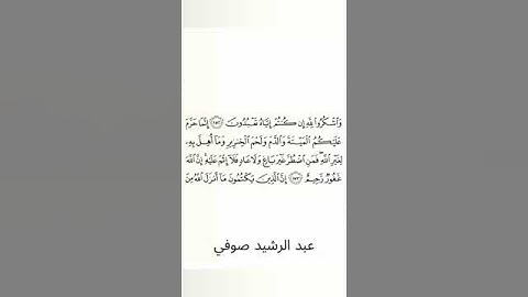 #سورة_البقرة #عبد_الرشيد_صوفي #الصفحة_السادسة_والعشرون  #الصفحة_26 #الآية_173
