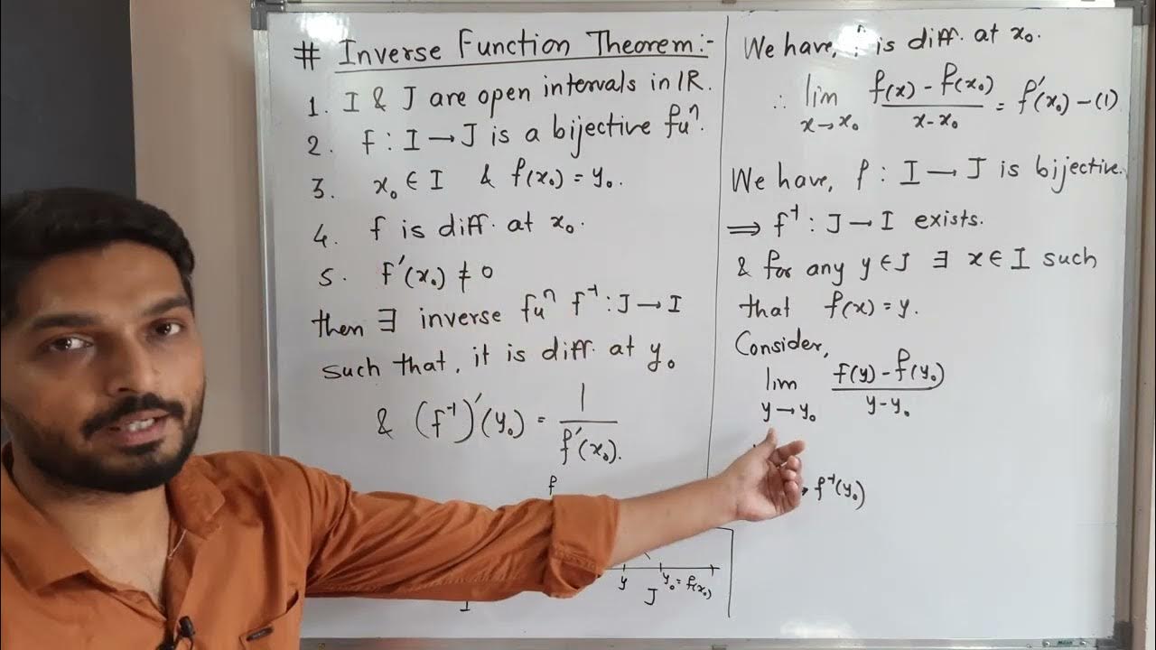 Inverse function theorem proof youtube