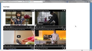Display YouTube Videos In MVC Application Part 1
