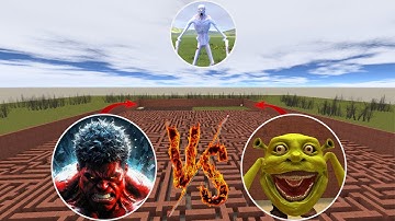 Epic Battle: Red Hulk vs Shin Sonic vs SCP-096 in Garry’s Mod!