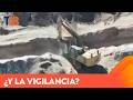 Destruyen puente ilegal en zanja fronteriza